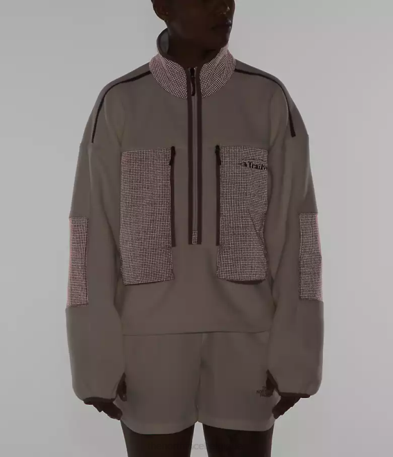 gardénia blanc/gris fauve femmes The North Face trailwear fantasy ridge flash -zip 62XR54