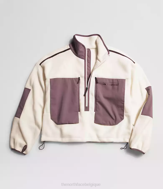 gardénia blanc/gris fauve femmes The North Face trailwear fantasy ridge flash -zip 62XR54