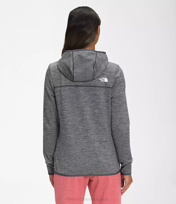 tnf gris moyen chiné femmes The North Face sweat à capuche canyonlands 62XR742