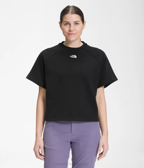 tnf noir femmes The North Face équipage en polaire feutrée à manches courtes 62XR1021