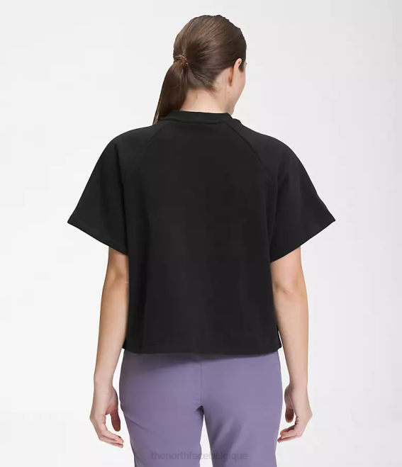 tnf noir femmes The North Face équipage en polaire feutrée à manches courtes 62XR1021