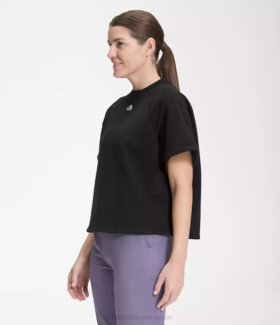 tnf noir femmes The North Face équipage en polaire feutrée à manches courtes 62XR1021