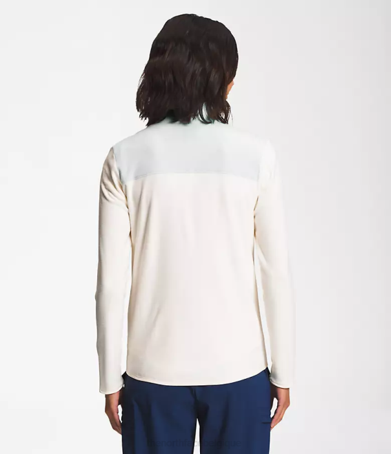 gris étain/blanc gardénia femmes The North Face tka glacier veste entièrement zippée 62XR620