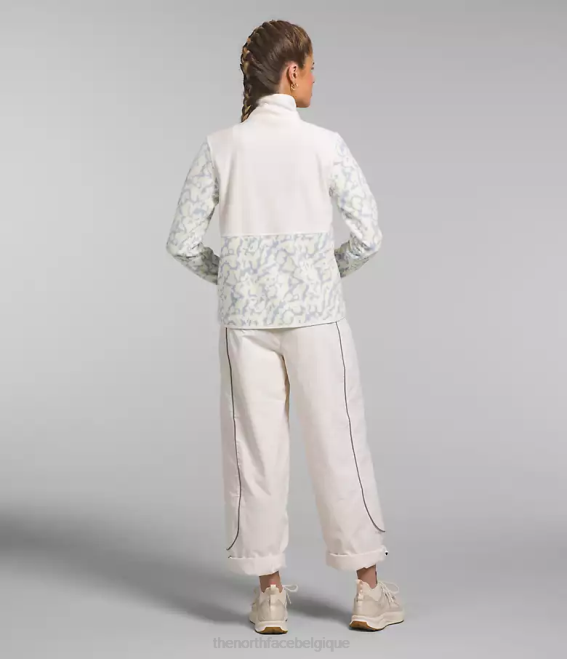 imprimé colorant graphique pervenche poussiéreux/blanc gardénia femmes The North Face veste alpine polartec 100 62XR445