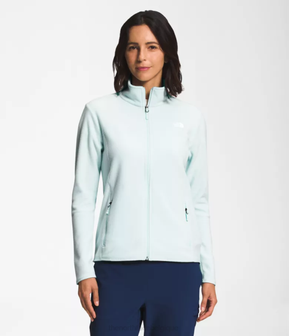 lucarne bleue femmes The North Face tka glacier veste entièrement zippée 62XR619