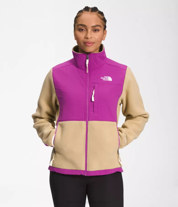 pierre kaki/fleur de cactus violet/gardénia blanc femmes The North Face veste denali 62XR149
