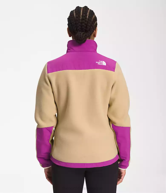 pierre kaki/fleur de cactus violet/gardénia blanc femmes The North Face veste denali 62XR149