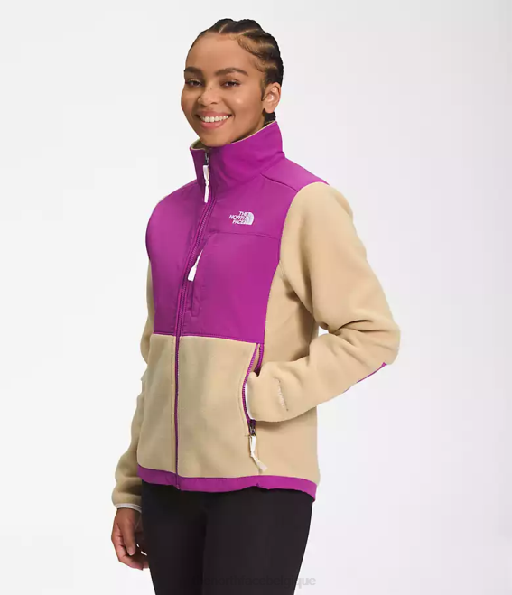 pierre kaki/fleur de cactus violet/gardénia blanc femmes The North Face veste denali 62XR149