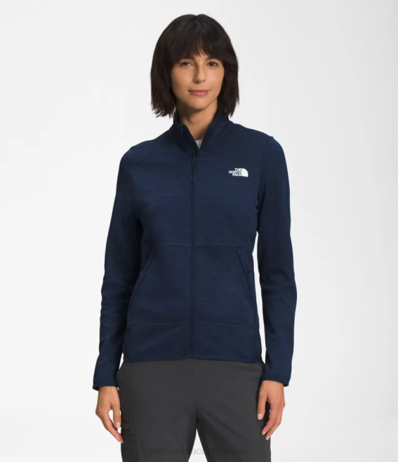 sommet marine chiné foncé femmes The North Face Canyonlands à fermeture éclair intégrale 62XR378