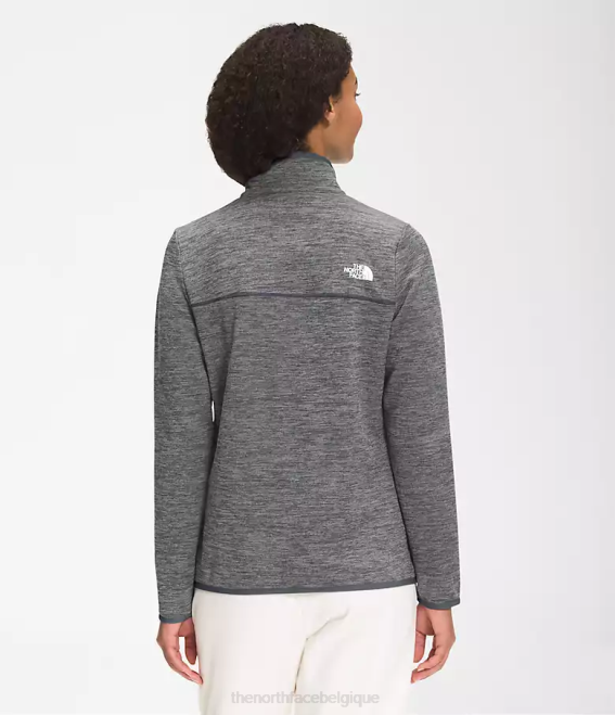 tnf gris moyen chiné femmes The North Face Canyonlands à fermeture éclair intégrale 62XR377