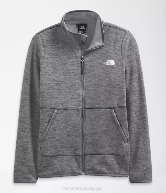 tnf gris moyen chiné femmes The North Face Canyonlands à fermeture éclair intégrale 62XR377