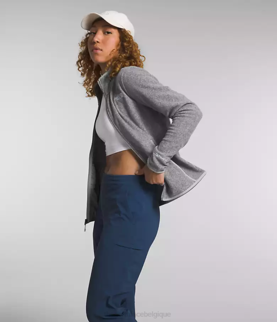 tnf gris moyen chiné femmes The North Face veste alpine polartec 100 62XR1014