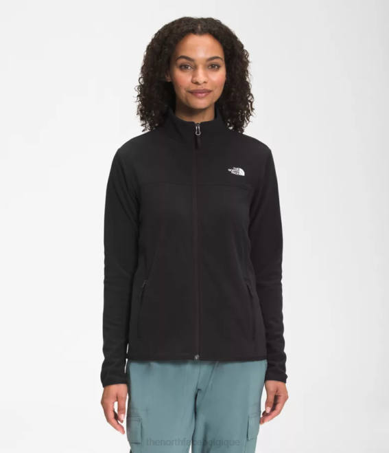 tnf noir femmes The North Face tka glacier veste entièrement zippée 62XR618