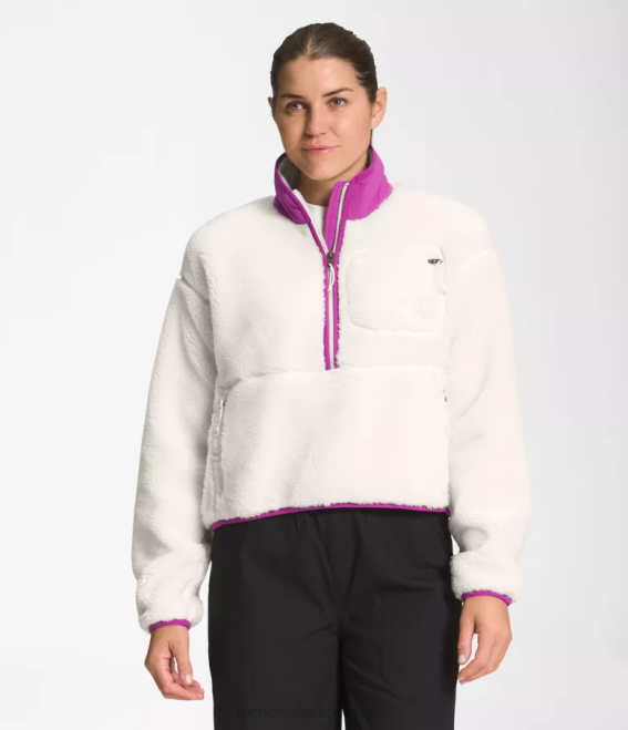 gardénia blanc/violet fleur de cactus femmes The North Face pull à poils extrêmes 62XR807