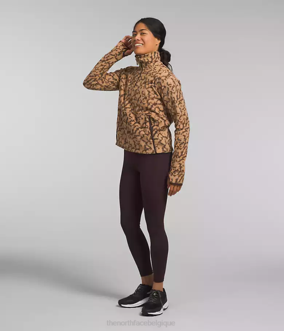 impression de colorant graphique au beurre d’amande femmes The North Face capot alpin polartec 100 -zip 62XR159