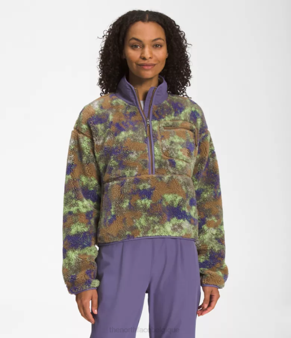 imprimé camp pointillé marron utilitaire femmes The North Face pull à poils extrêmes 62XR806