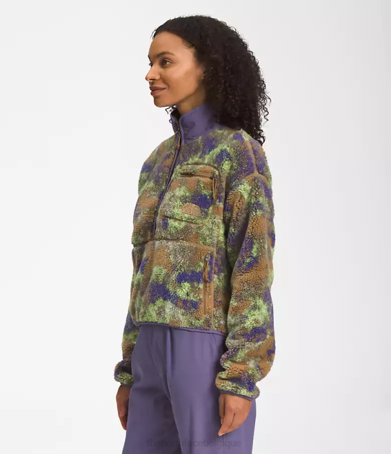 imprimé camp pointillé marron utilitaire femmes The North Face pull à poils extrêmes 62XR806