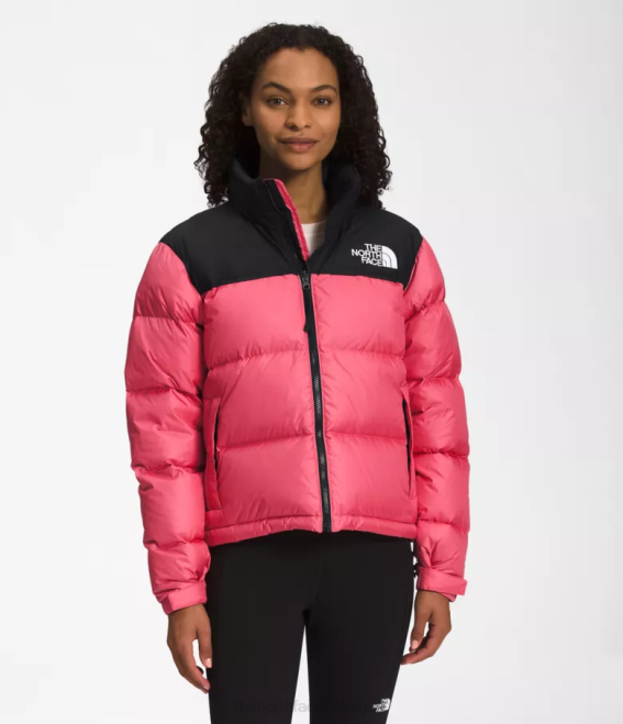 cosmos rose femmes The North Face veste nuptse rétro 1996 62XR729