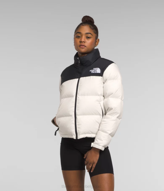 gardénia blanc femmes The North Face veste nuptse rétro 1996 62XR724