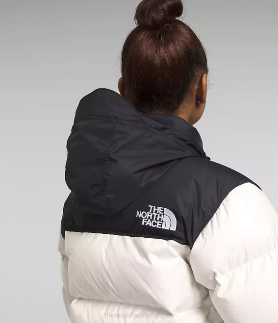 gardénia blanc femmes The North Face veste nuptse rétro 1996 62XR724