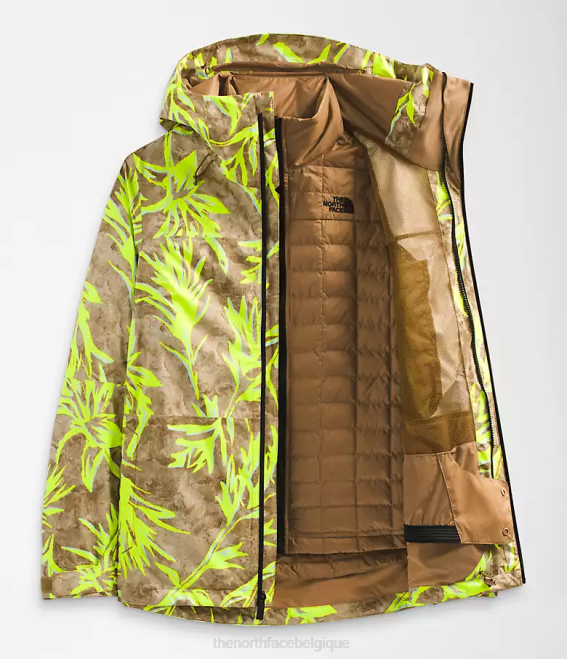 imprimé au pinceau des prairies marron utilitaire femmes The North Face veste triclimatique thermoball eco snow 62XR1175