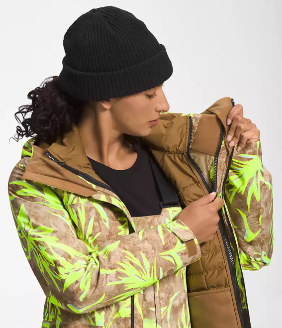 imprimé au pinceau des prairies marron utilitaire femmes The North Face veste triclimatique thermoball eco snow 62XR1175