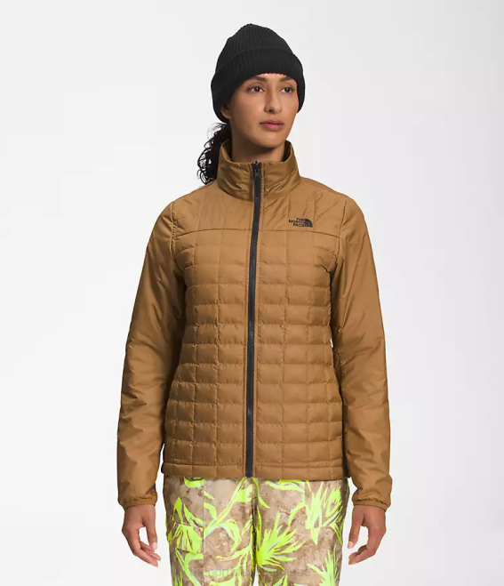imprimé au pinceau des prairies marron utilitaire femmes The North Face veste triclimatique thermoball eco snow 62XR1175