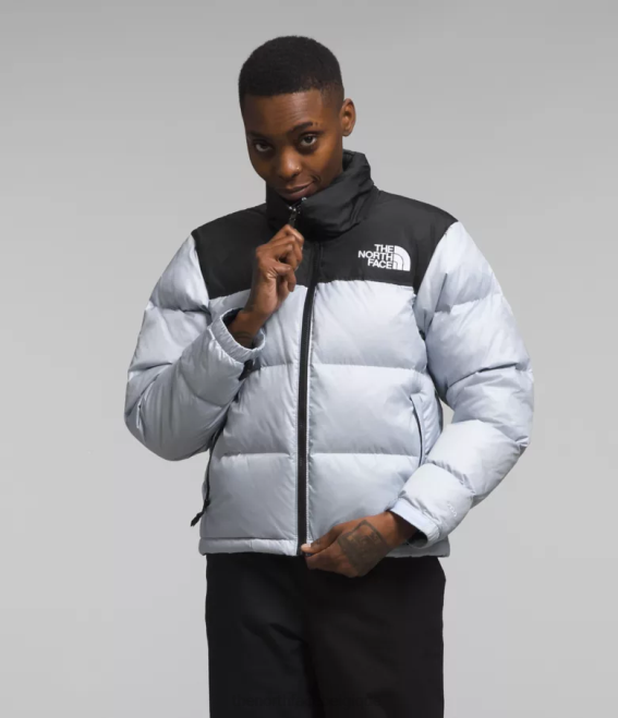 pervenche poussiéreuse/noir tnf femmes The North Face veste nuptse rétro 1996 62XR725 - Cliquez sur l'image pour la fermer