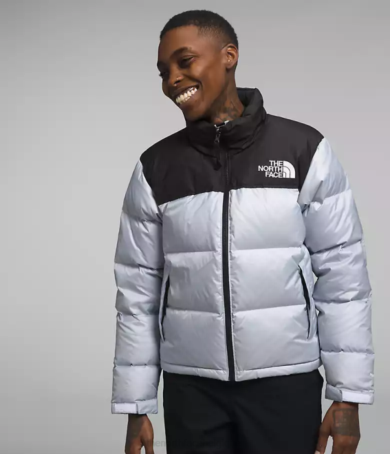 pervenche poussiéreuse/noir tnf femmes The North Face veste nuptse rétro 1996 62XR725