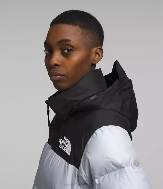 pervenche poussiéreuse/noir tnf femmes The North Face veste nuptse rétro 1996 62XR725