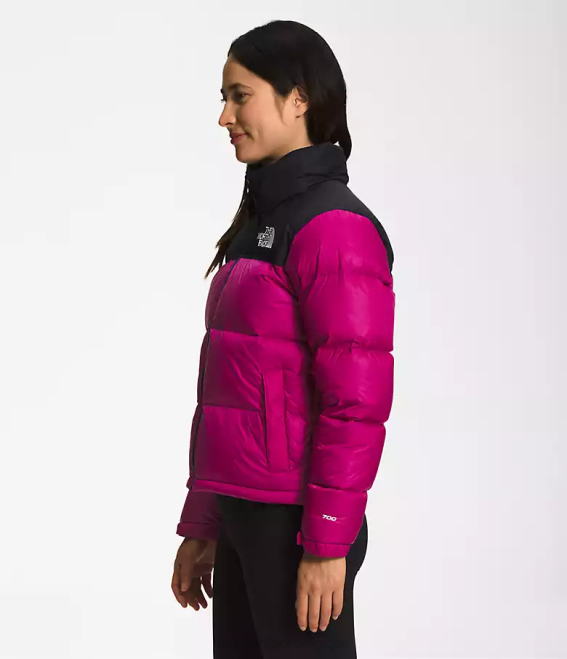 rose fuchsia femmes The North Face veste nuptse rétro 1996 62XR728