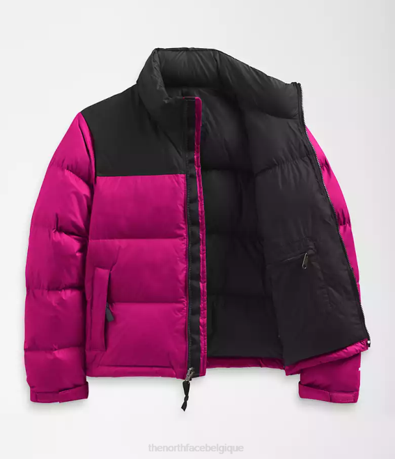 rose fuchsia femmes The North Face veste nuptse rétro 1996 62XR728