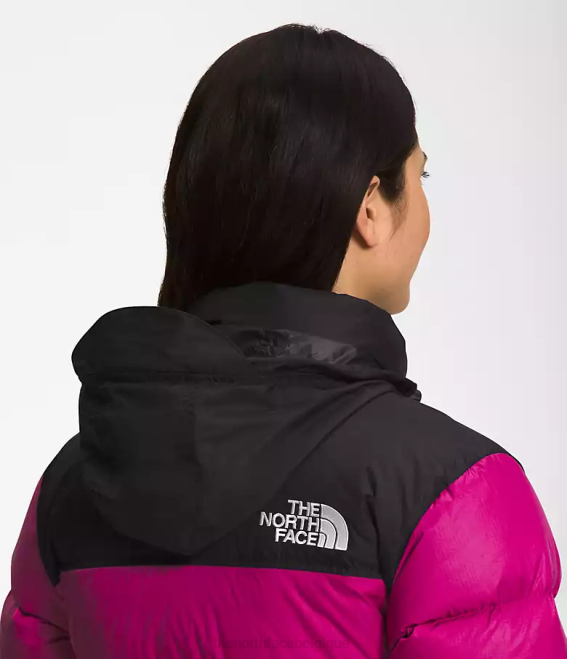 rose fuchsia femmes The North Face veste nuptse rétro 1996 62XR728