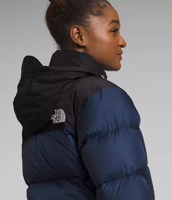 sommet bleu marine/noir tnf femmes The North Face veste nuptse rétro 1996 62XR726