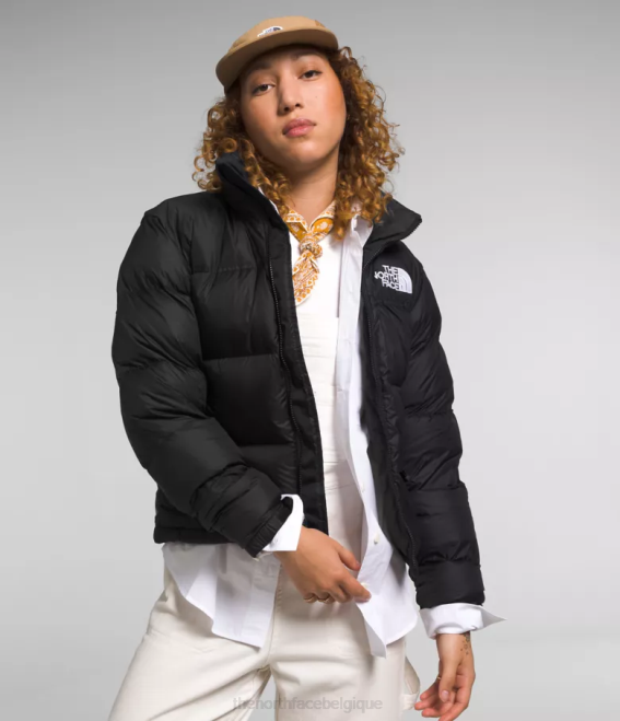 tnf recyclé noir femmes The North Face veste nuptse rétro 1996 62XR723