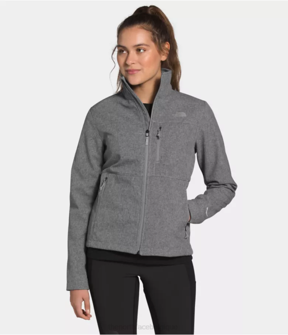 tnf gris moyen chiné femmes The North Face veste bionique apex 62XR971