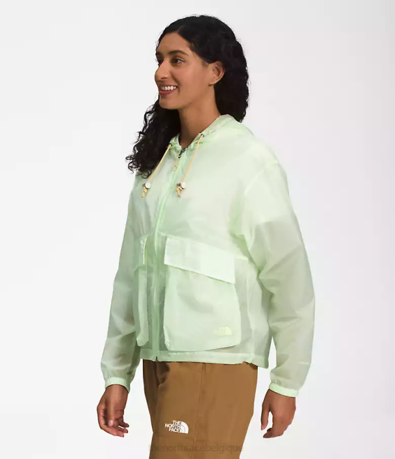 crème au citron vert femmes The North Face sweat à capuche coupe-vent translucide m66 62XR1229