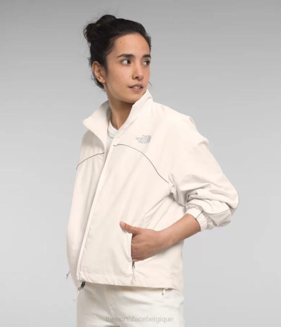 gardénia blanc femmes The North Face coupe-vent à passepoil tek 62XR732