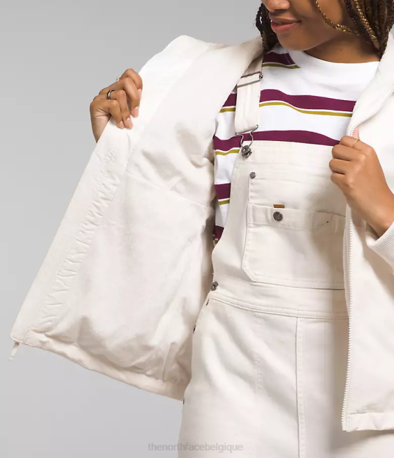 gardénia blanc femmes The North Face shelbe raschel sweat à capuche 62XR330