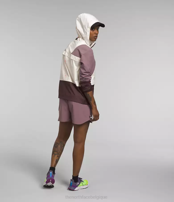 gardénia blanc/gris fauve femmes The North Face veste coupe-vent trailwear 62XR317