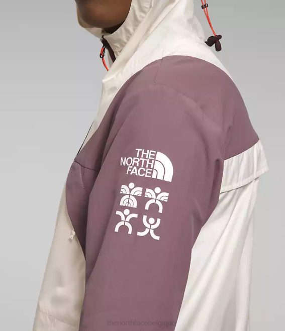 gardénia blanc/gris fauve femmes The North Face veste coupe-vent trailwear 62XR317