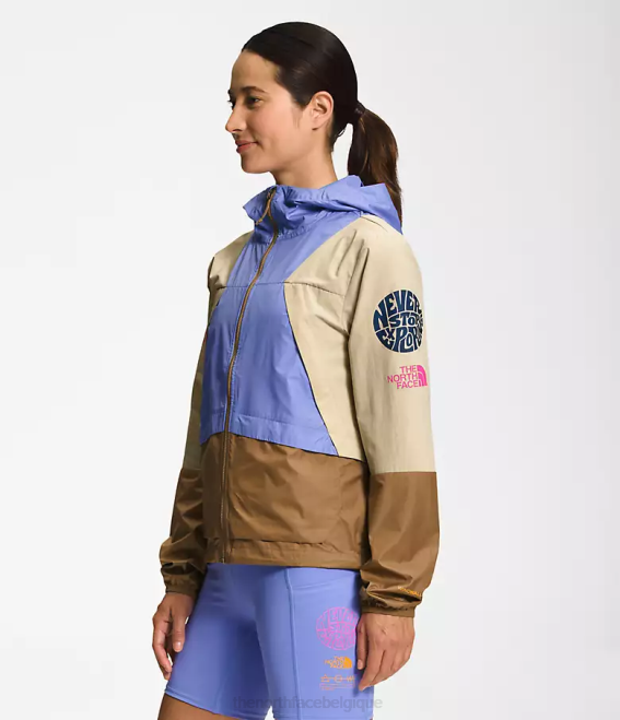 gravier/pervenche foncé/marron utilitaire femmes The North Face veste coupe-vent trailwear 62XR316