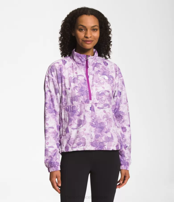 imprimé colorant ton sur ton fleur de cactus violet femmes The North Face pull hydrenaline 2000 62XR1019