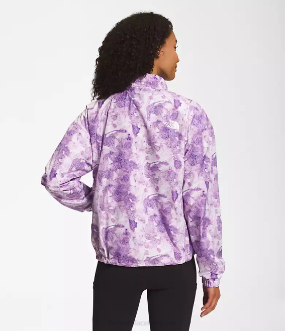 imprimé colorant ton sur ton fleur de cactus violet femmes The North Face pull hydrenaline 2000 62XR1019