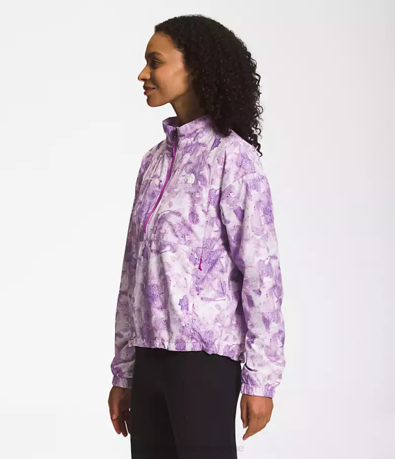 imprimé colorant ton sur ton fleur de cactus violet femmes The North Face pull hydrenaline 2000 62XR1019