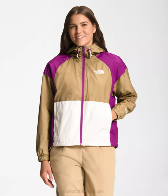 pierre kaki/fleur de cactus violet/gardénia blanc femmes The North Face veste hydrenaline longueur 2000-25'' 62XR674