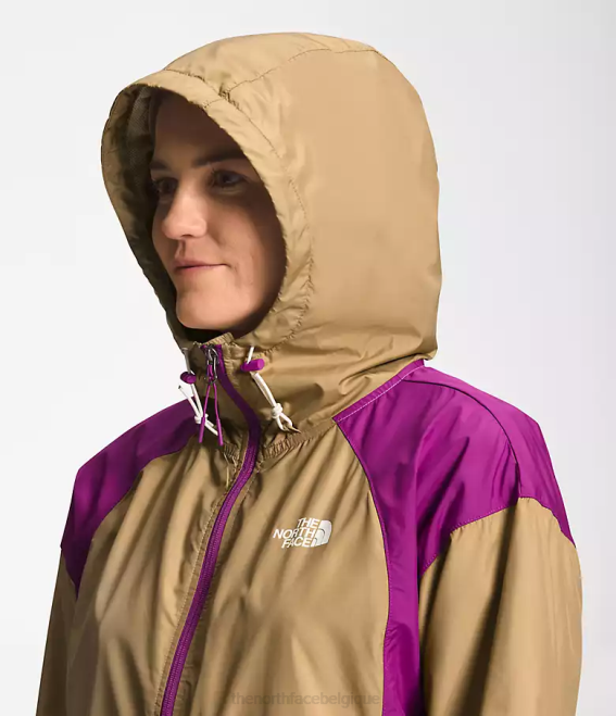pierre kaki/fleur de cactus violet/gardénia blanc femmes The North Face veste hydrenaline longueur 2000-25'' 62XR674