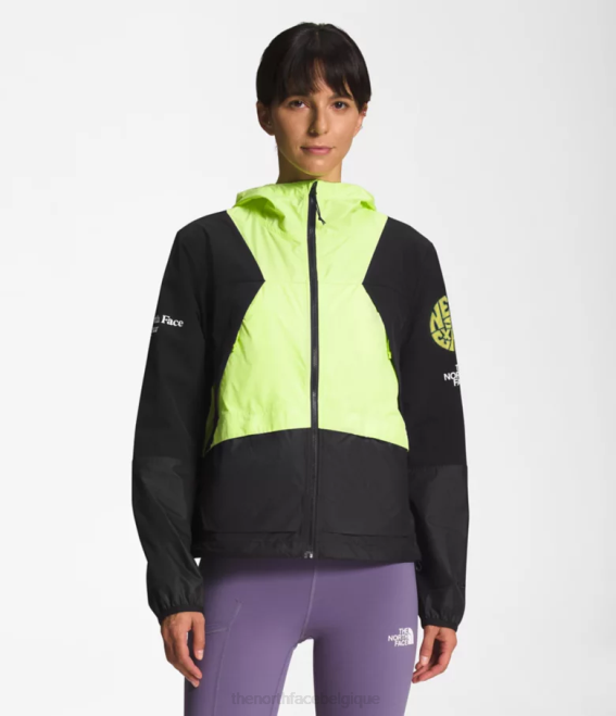 tnf noir/led jaune femmes The North Face veste coupe-vent trailwear 62XR319