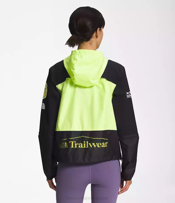 tnf noir/led jaune femmes The North Face veste coupe-vent trailwear 62XR319