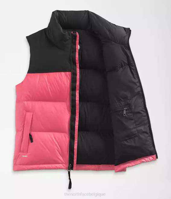 cosmos rose femmes The North Face gilet nuptse rétro 1996 62XR430